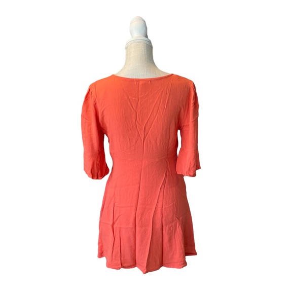 C&V Chelsea & Violet Button Down Coral Dress Size Medium - Picture 10 of 13
